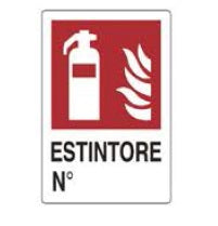 CARTELLO 20X30 ESTINTORE N. confezione da PEZZI 10