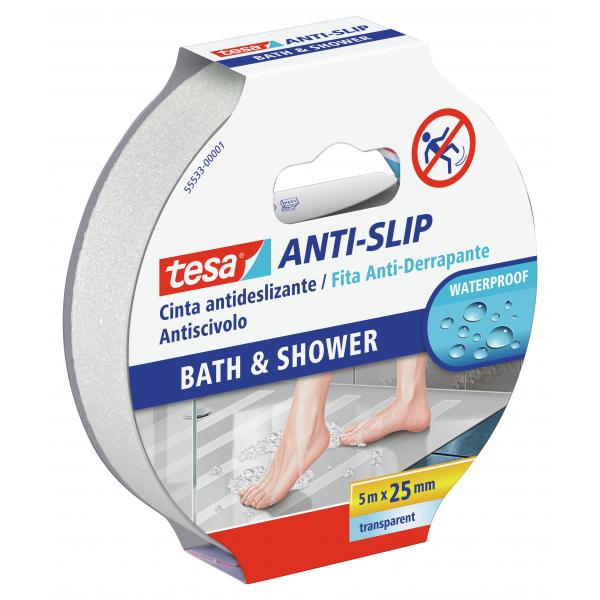 TESA NASTRO ANTISCIVOLO MM.25X5MT ART.55533 PER BAGNO