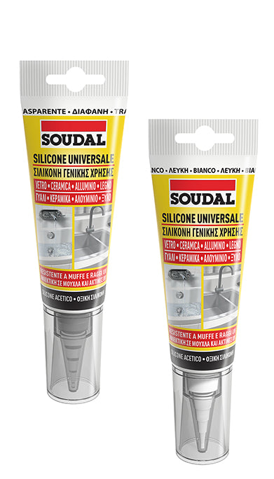 SOUDAL SILICONE ACETICO UNIVERSALE ML. 60 BIANCO