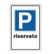 CARTELLO 20X30 PARCHEGGIO RISERVATO confezione da PEZZI 10
