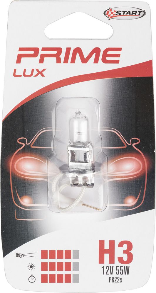 START H3 Lampadina Singola Alogena per luci auto 12V 55W PK22s