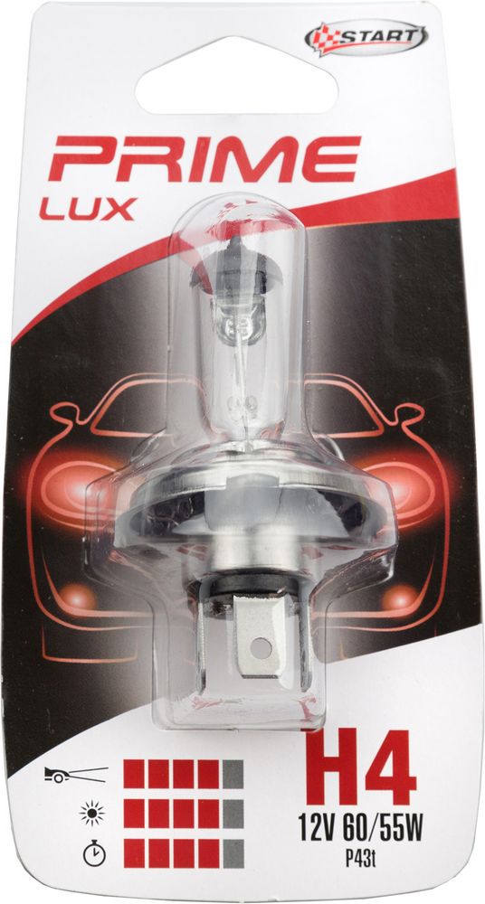 START H4 Lampadina Singola Alogena per luci auto 12V 60/55W P43t