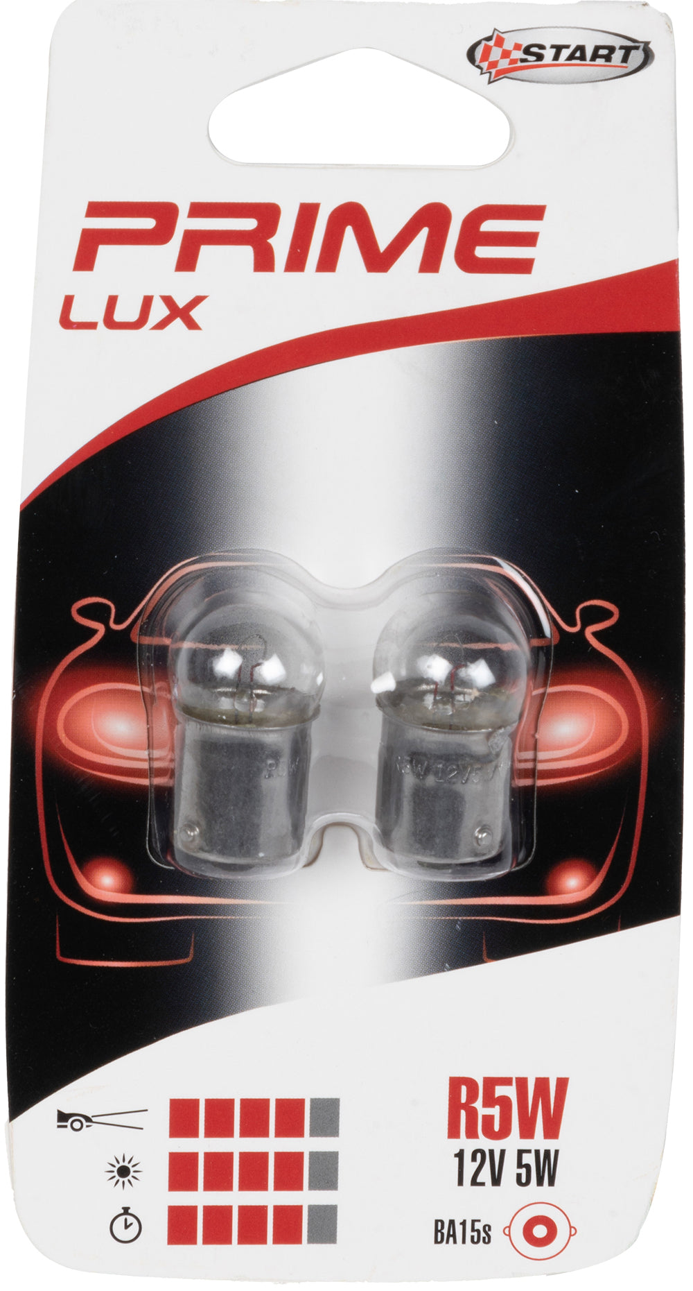 START R5W Coppia di lampadine per luci targa auto 12V 5W BA15s