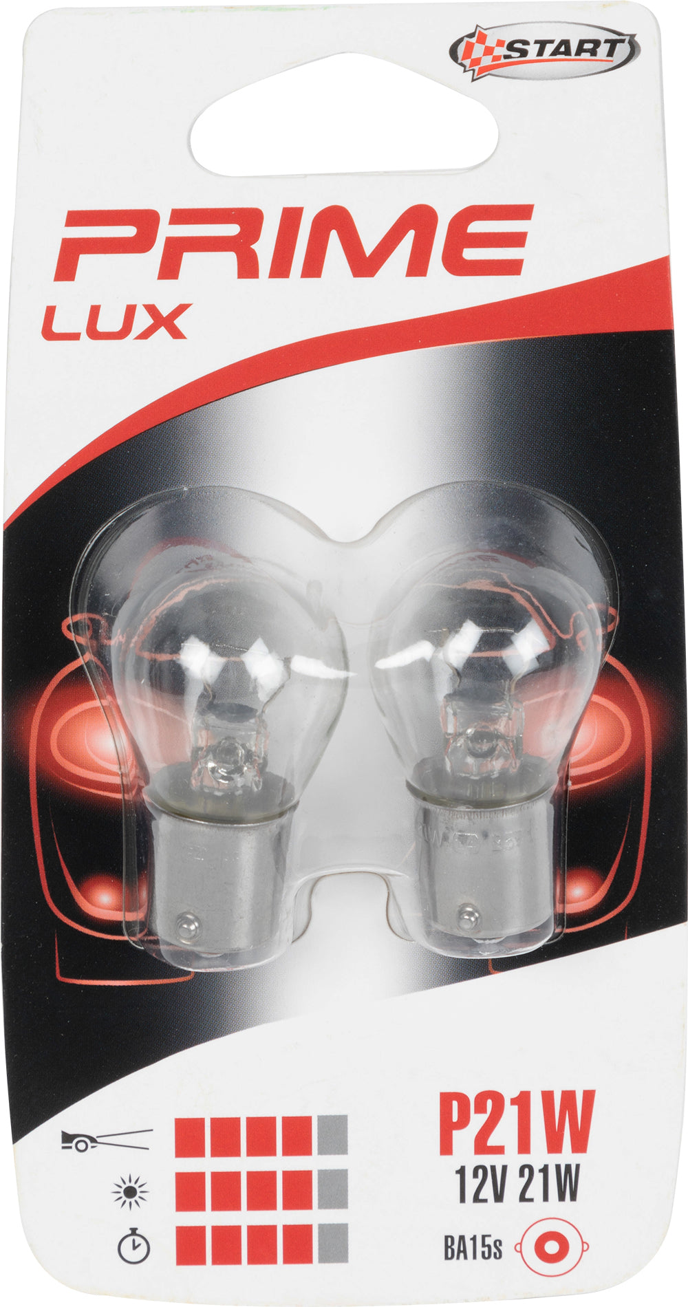 START P21W Coppia di Lampadine per luci lampeggiatori auto 12V 21W BA15s