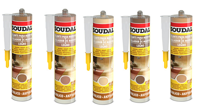 SOUDAL SILICONE ACRILICO LEGNO ML.300 CILIEGIO