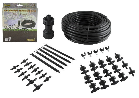 IRRIG.INT/GOCCIA:KIT MICRO-IRRIGAZIONE MAX 15 VASI