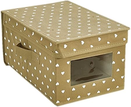 King Home SCATOLA KING BOX IN TNT BEIGE 24x36x19h cm con maniglie laterali e finestrella trasparente