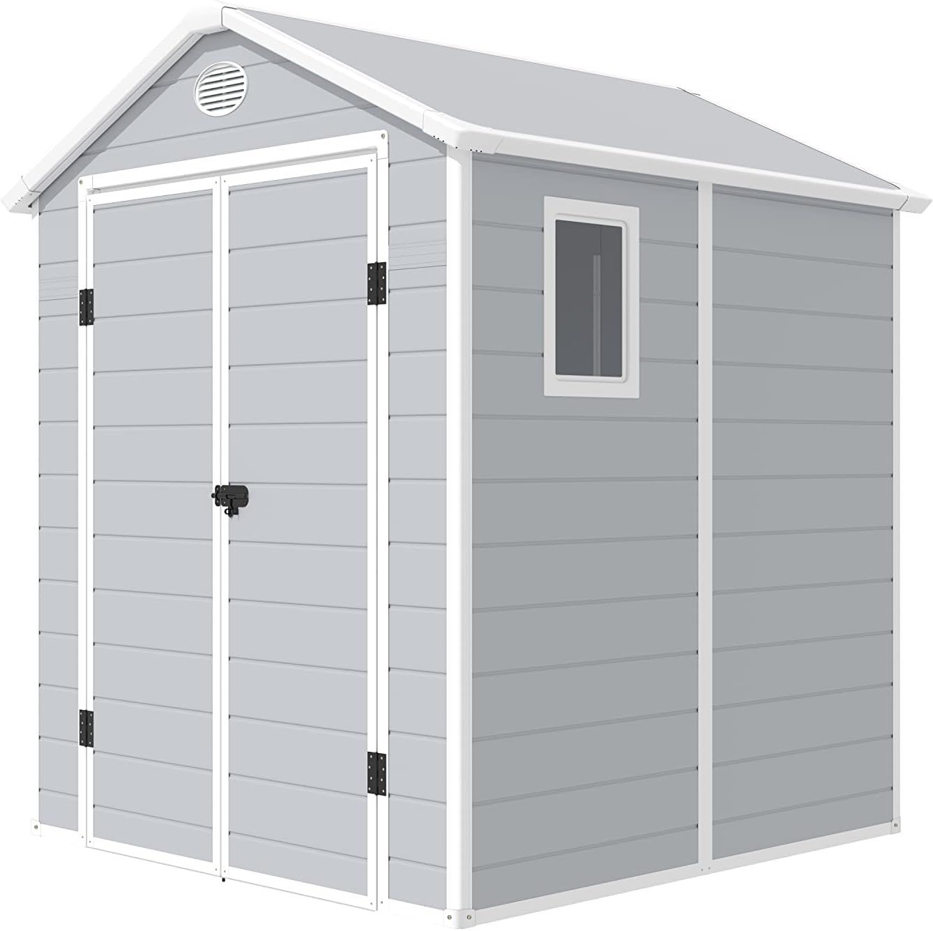Garden friend Casetta in plastica Harmony Big Store H. 226 P. 192 L. 190 cm grigia
