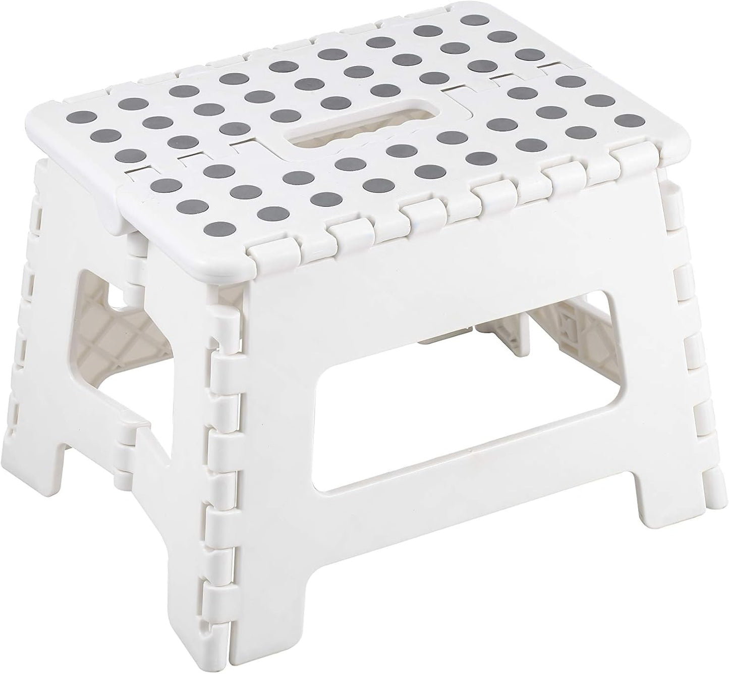 King Home SGABELLO PIEGHEVOLE CLIC-CLAC ALTO in polipropilene 22x30x22h cm bianco