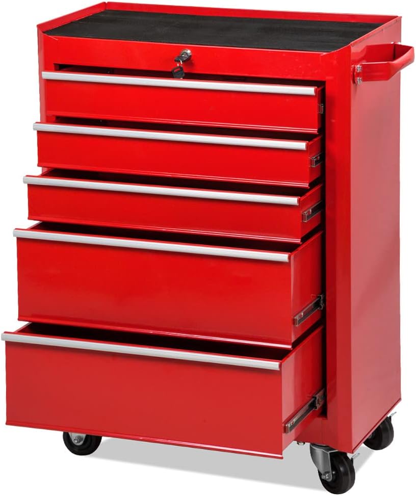Garden Friend Carrello portautensili 5 cassetti c/ruote Misure 69x33x77,2 H cm