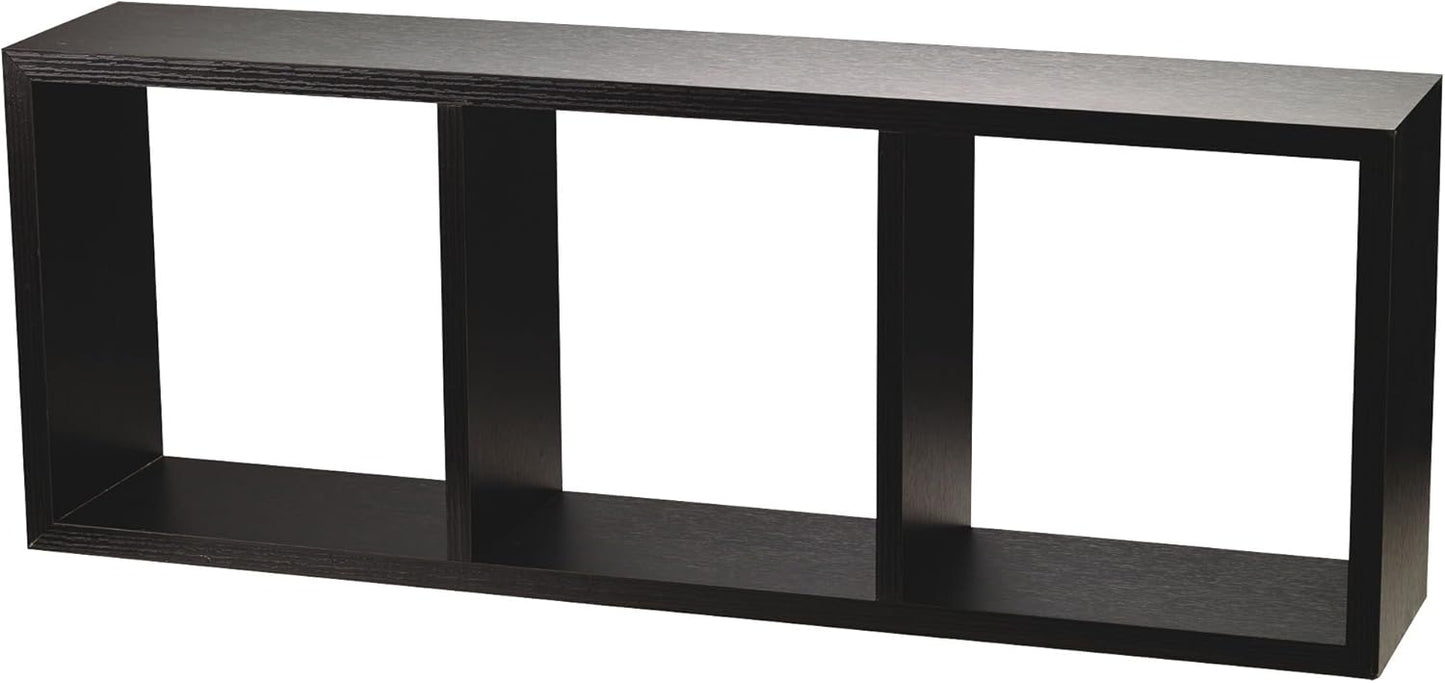 King Home SCAFFALE CUBO 3 RIPIANI (cm 30x80x15) IN MDF WENGE CARTONE DA 3 PEZZI