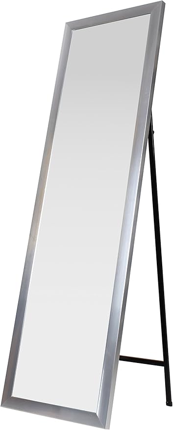 King Home SPECCHIO DA PAVIMENTO CM 159X48 C/CORNICE SILVER