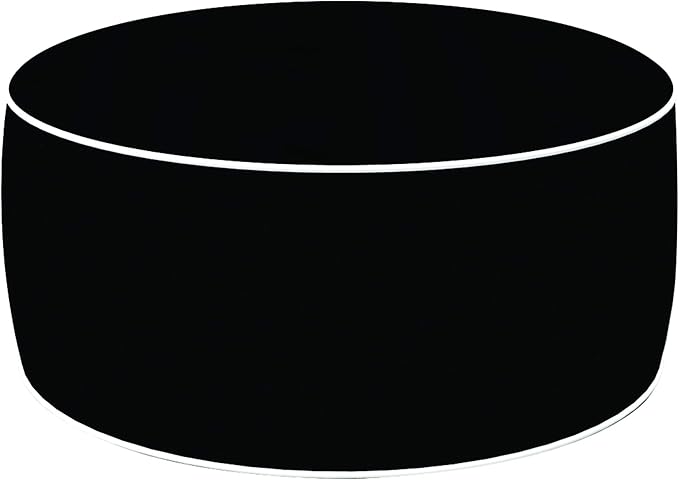 King Home POUF OTTOMAN NERO CM 53X53X23