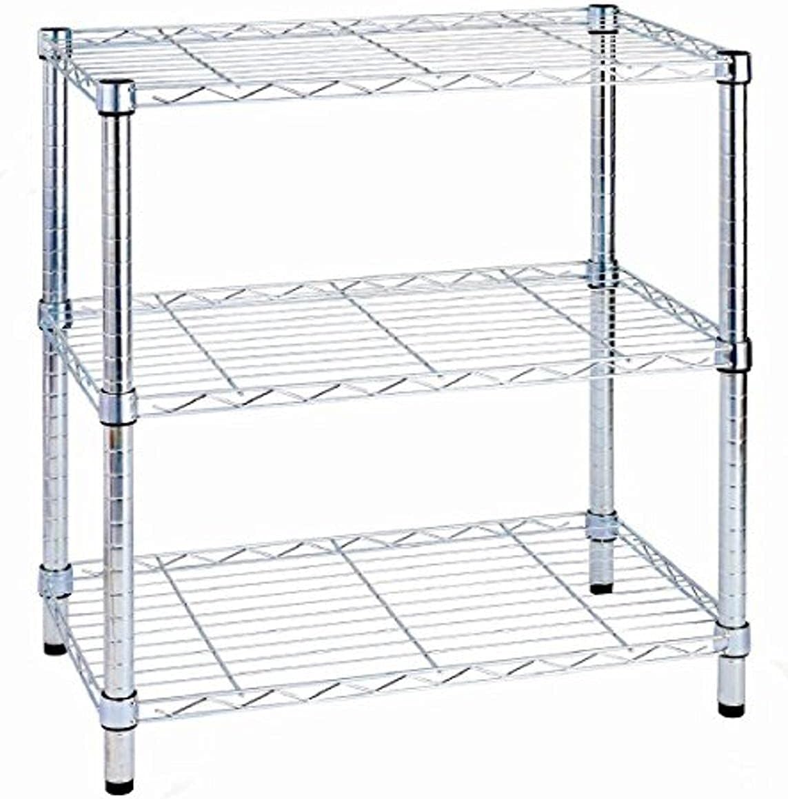 King Home Scaffale cromato 3 Piani 60x35x90 cm