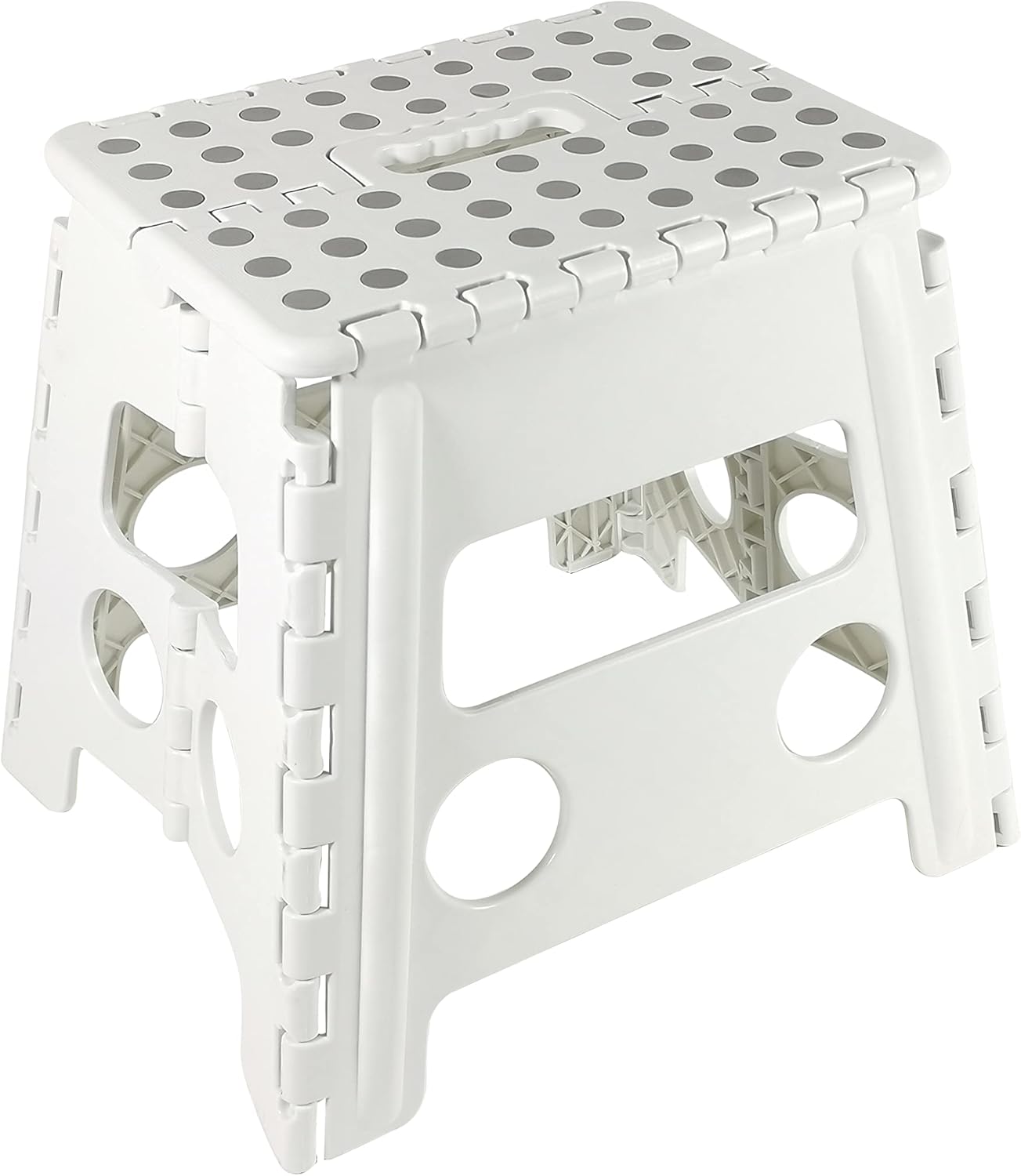 King Home SGABELLO PIEGHEVOLE CLIC-CLAC ALTO in polipropilene 22x30x32h cm bianco