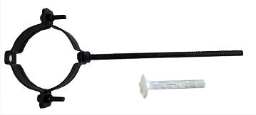 COLLARI REGGITUBO NERO OPACO DIAM. CM. 8BST 2 PZ X TUBI PEL