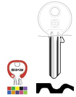 SILCA SILKY CHIAVE UL058 DZ1 (5 NUOVI COLORI ASSORTITI) confezione da PEZZI 100