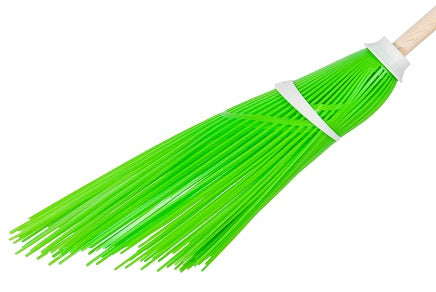 SCOPA PER ESTERNI DA NETTURBINO CM.56 AFILI PLASTICA VERDE
