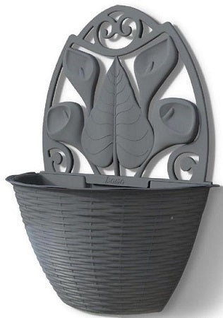 BAMA VASO GERLA PAGLIA ANTRACITE CM.32X16X42,5H C/ANTIGOC.