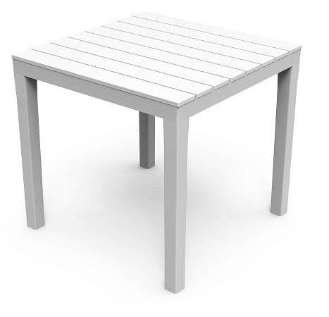 RESINA:TAVOLO QUADRATO BALI BIANCO CM.78X78XH72
