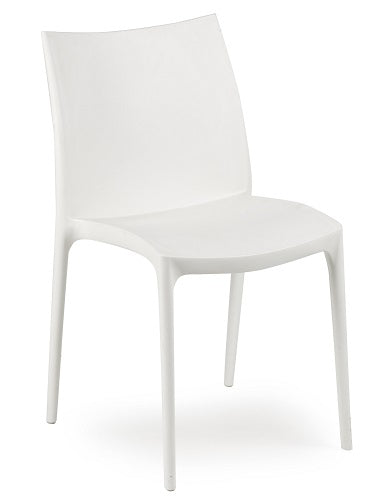 RESINA:SEDIA ZIP BIANCA CM.46X54XH82