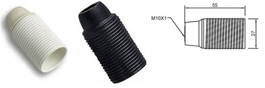 PORTALAMPADA FILETTATO E14 NERO