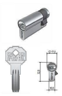 CILINDRO PREFER WE0S MEZZO SAG. MM.34(24X10) X SERR.W561 OTT