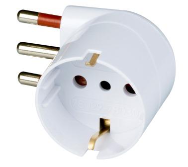 ROSI ADATTATORE SCHUKO 90 GRADI SPINA 16A BIANCO ART RS78029