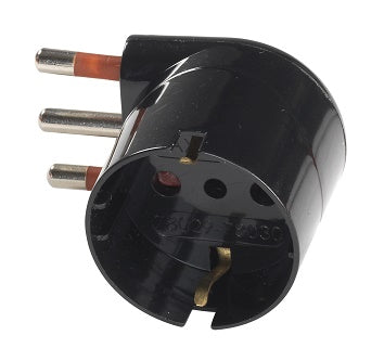 ROSI ADATTATORE SCHUKO 90 GRADI SPINA 16A NERO ART.RS78030