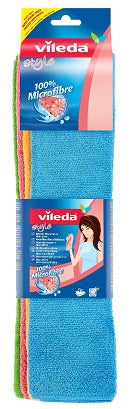 VILEDA PANNI MULTIUSO MICROFIBRA STYLE SET 4PZ 6X38 ART.1412