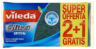 VILEDA SPUGNA FIBRA GLITZI CRYSTAL CNF.2+1 ART.139924