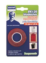NASTRO BIADESIVO BOSTON BK120KG EXTRA FORTE MM.19X1,5MT.
