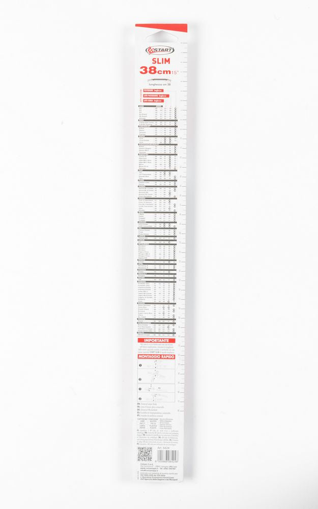 START Spazzola Singola Tergicristallo Mis. 38 cm-15" Universale per auto