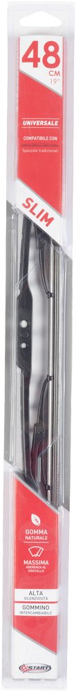 Spazzola Singola Tergicristallo Mis.48 cm-19" Universale per auto