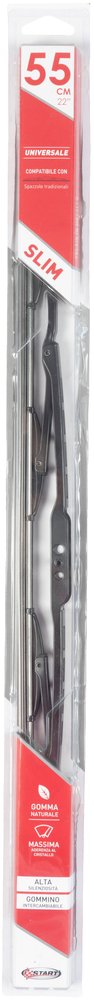 Spazzola Singola Tergicristallo Mis.55 cm-22" Universale per auto