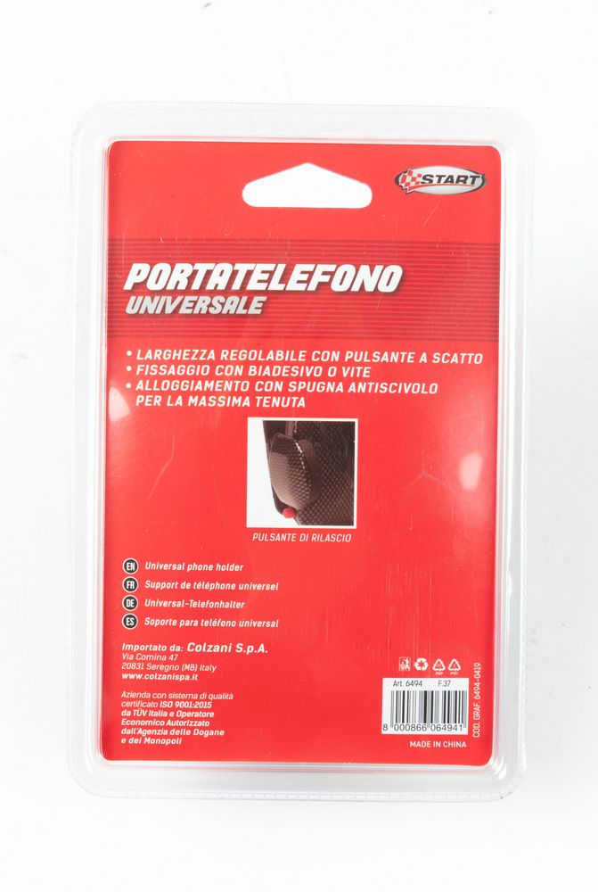 Porta telefono ovale con apertura a scatto universale per auto
