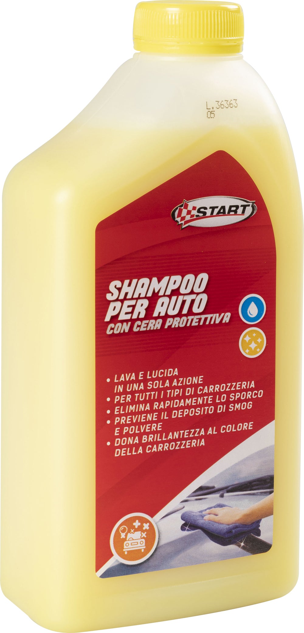 START Shampoo per auto con cera protettiva 1L per tutti i tipi di carrozzeria