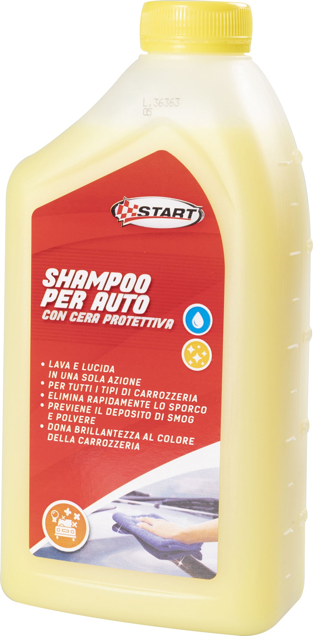 START Shampoo per auto con cera protettiva 1L tutti i tipi di carrozzeria