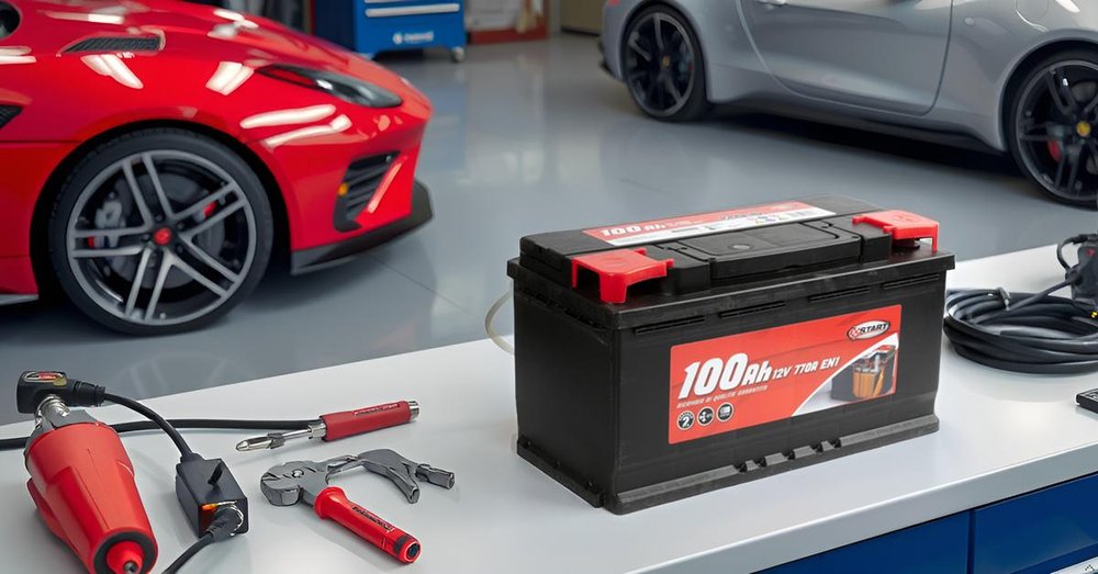 START Batteria Auto 100AH 12V 770A polo positivo destro cassetta L5