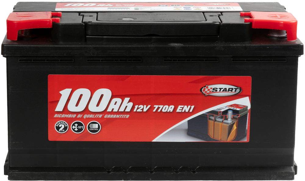 START Batteria Auto 100AH 12V 770A polo positivo destro cassetta L5