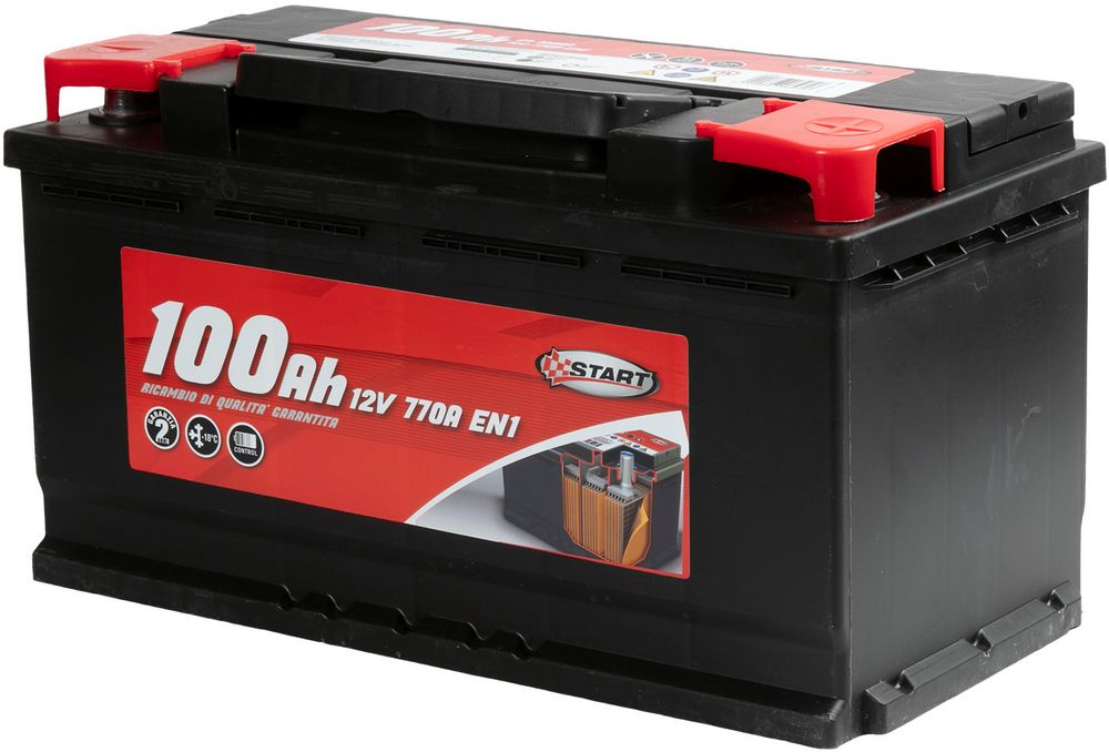 Batteria Auto 100AH 12V 770A polo positivo destro cassetta L5