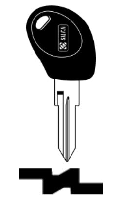 SILCA CHIAVE AUTO TRANSPONDER S/CHIP GT10BTE