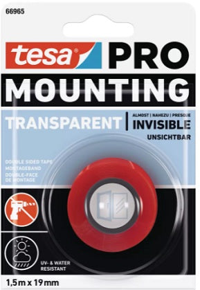 TESA NASTRO BIADESIVO MM.19X1,5MT TRASPARENTE ART.66965