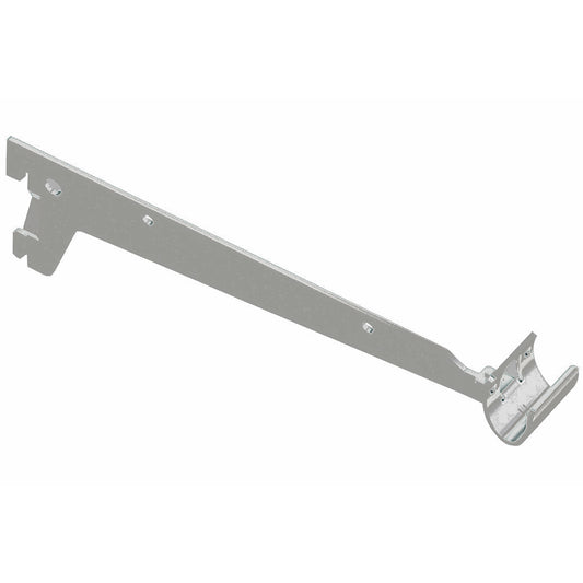 Reggimensola a 2 ganci per tubo ovale - 25 cm. - alluminio bianco