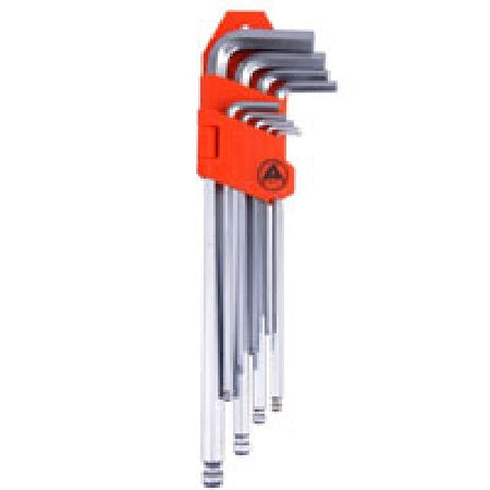 CHIAVI ALTE ESAGONALI BALL POINT CR-V LUNGHE SET PZ.9