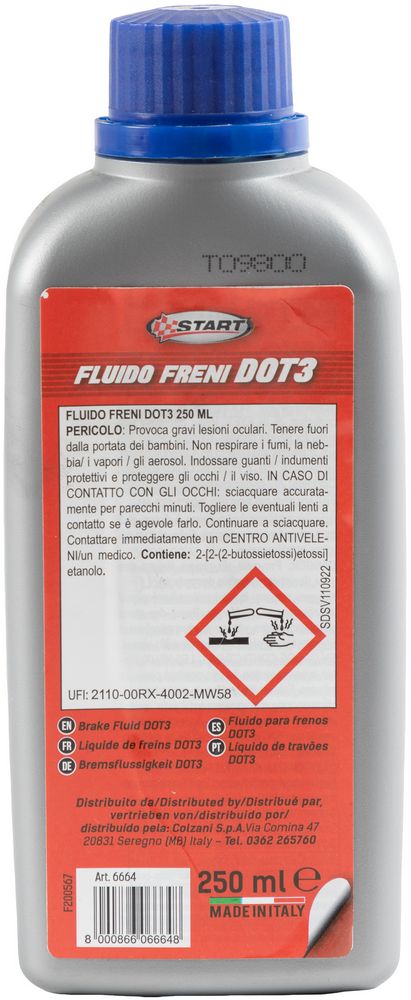 START Fluido per freni DOT 3 sistemi idraulici a disco e tamburo anche