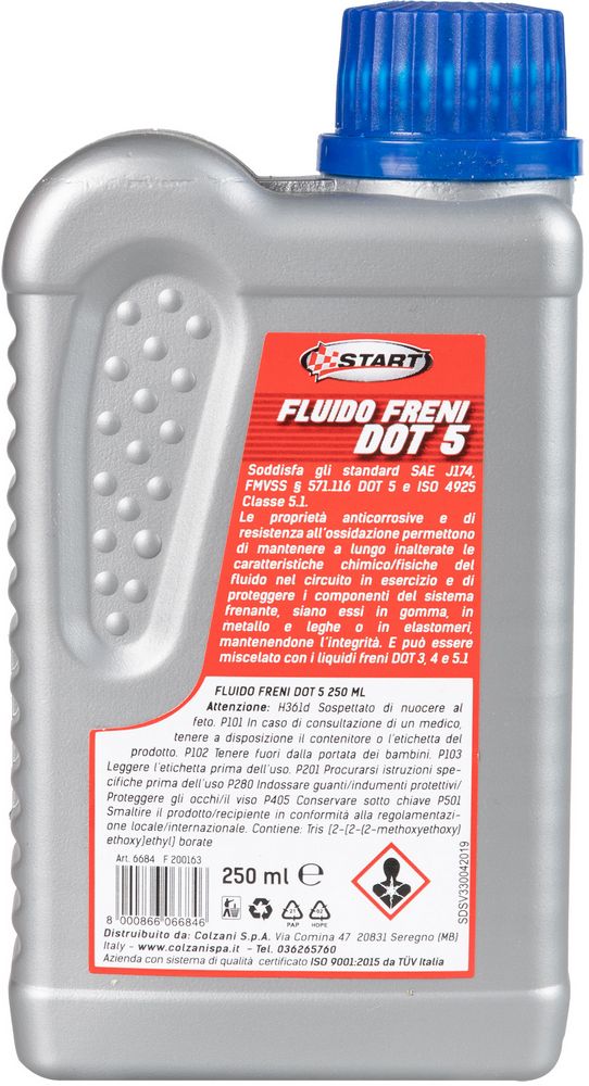 Fluido freni auto Dot 5 anticorrosivo 250ml