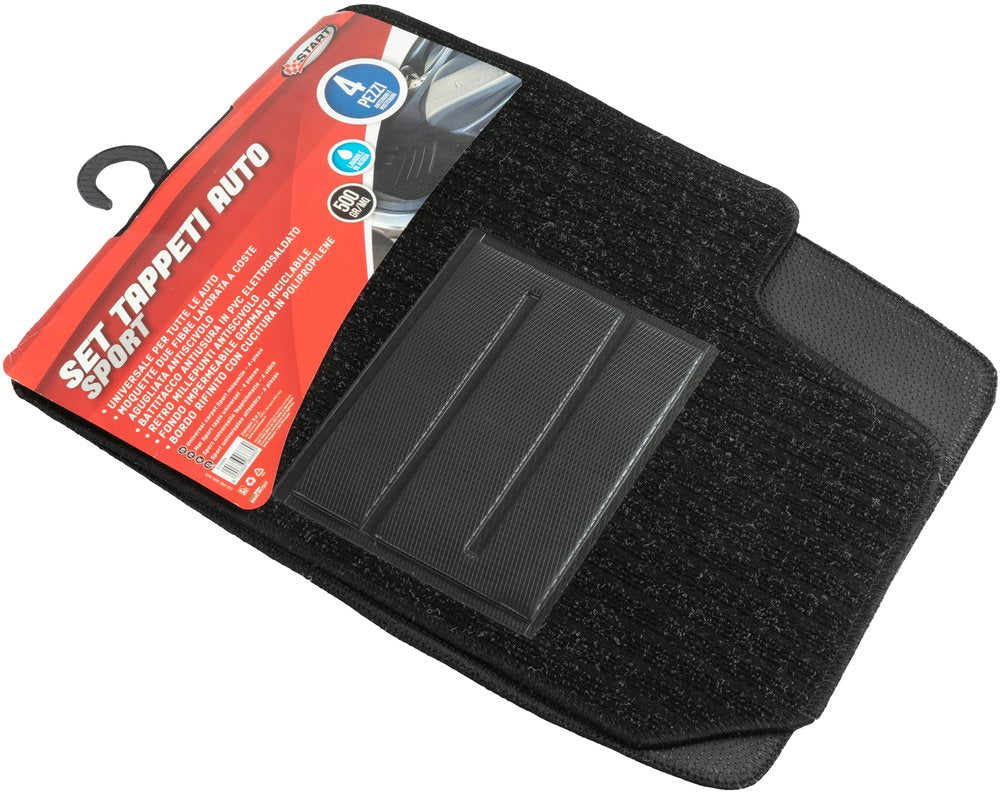 START Set Completo Tappeti Auto Sport in moquette 500 GR/MQ Universale