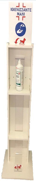 PIANTANA PORTA IGIENIZZANTE CON PEDALE H150X25X25