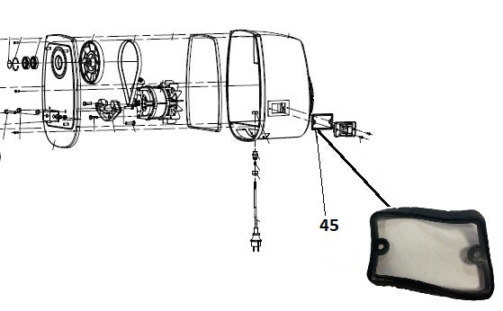 RIC.BETONIERA EXCEL LT.180: GUARNIZIONEINTERRUTT. N.45 PER